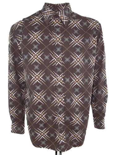 S.Oliver Camisa Hombre Verde Algodón Mangas Largas Informal Regular Talla L...