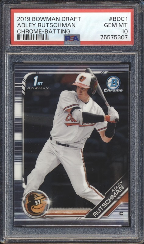 2019 Bowman Draft Chrome BATTING Adley Rutschman ROOKIE #BDC-1 PSA 10 ORIOLES