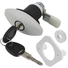 STS Push Lock Klappenschloss Ellipse klein Wohnwagen Wohnmobil FAP HSC FF2 wei&szlig;