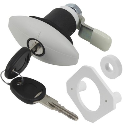 STS Push Lock Klappenschloss Ellipse klein Wohnwagen Wohnmobil FAP HSC FF2 weiß