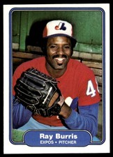 Ray Burris 1982 Fleer #184 Montreal Expos MLB READ FREE SHIPPING AutographDen