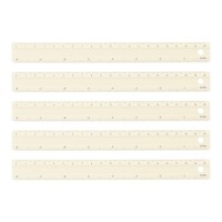 5 StüCk Lineal 8 Zoll (20Cm) FüR Metrisch & Sae Aluminium Lineal Mit Loch Beige
