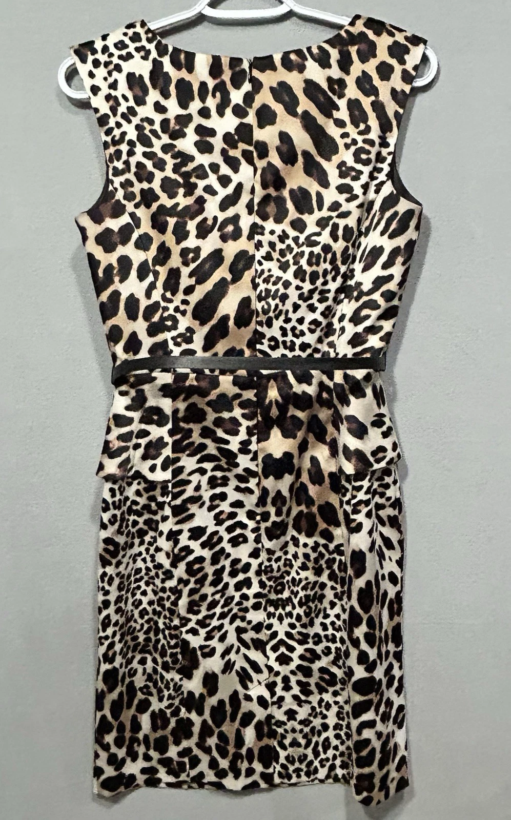 ALYX Abito tubino stampa animalier donna taglia 6 foderato con cintura data notte elegante carriera