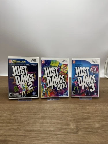Just Dance 2 + Just Dance 3 + Just Dance 2014 Wii Lot - w/ Manuals - Tested Used