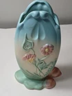 ANTIQUE HULL POTTERY BLUE PINK BOW KNOT VASE MARKED B-9 8 1/2" Original Owner