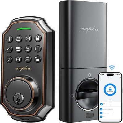 ARPHA D180W Keyless Entry Smart Door Lock Keypad Deadbolt Anti Peeping Auto Lock