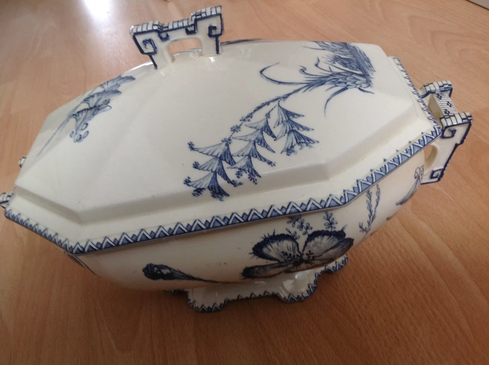 Rare !!! jolie soupière en faïence Clairefontaine (Indiana R.S) - 20 photos !!! - Photo 3/4