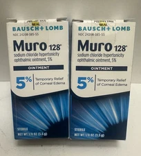 Muro128 Ointment,5% , Sterile, Pack of 2 (1/8 oz each) , Exp: 02/26