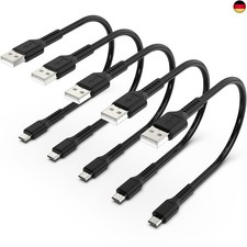 30cm Micro USB Kabel Kurz [5Stück], USB 2.0 Typ A auf Micro USB Ladekabel und 