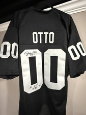 Jim Otto Signed Custom Oakland Raiders Black XL Jersey HOF 1980 GTSM COA