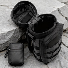 MOLLE Large Water Bottle Pouch Outdoor Tactical Zipper Kettle Pack Belt Pouch US