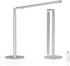 Metal Desk Lamp for Home Office - Foldable LED Table Lamp for Reading, 4 Color &