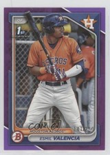 2024 Bowman Prospects Purple Border 141/250 Esmil Valencia #BP-75 0yk6