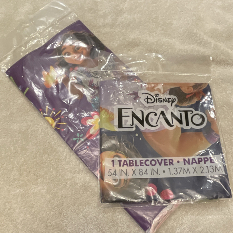 Unique Disney Encanto Mirabel Madrigal Plastic Tablecover Purple 54 x 84"
