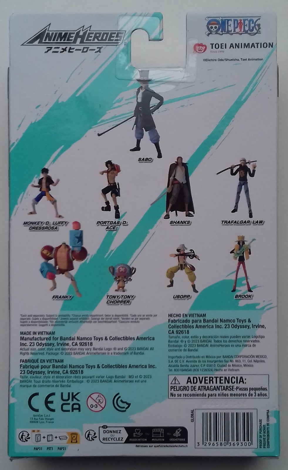 Figurine articulée Sabo Anime Heroes Bandai One Piece de 17 cm - 2