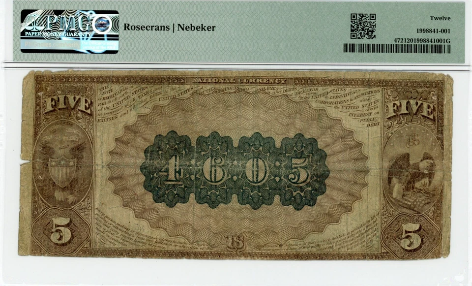 CHICAGO, IL - $5 1882 Brown Back Fr. 472- CH# 4605-PMG 12 - Image 2 of 2