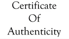 Certificate of Authenticity (COA) Add-On
