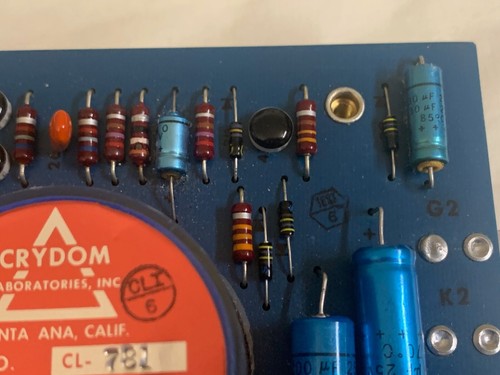 CRYDOM 781-1005 H Control Board w/ cl-781 Rectifier vac 120v Circa 1968 - Picture 7 of 12