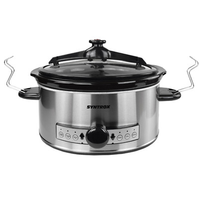 Produktbild von Syntrox Digitaler Slow Cooker 7,5 Liter Edelstahl
