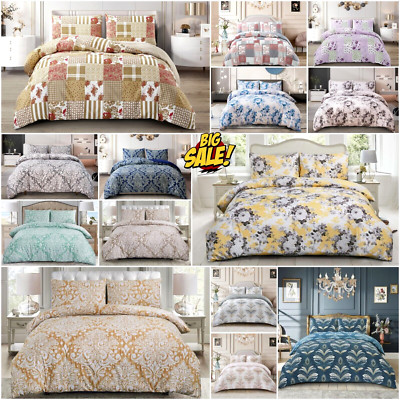 Komplettes Bettwäsche Set Rich Cotton Duvet Quilt Cover W Spannbetttuch & Kissenbezug