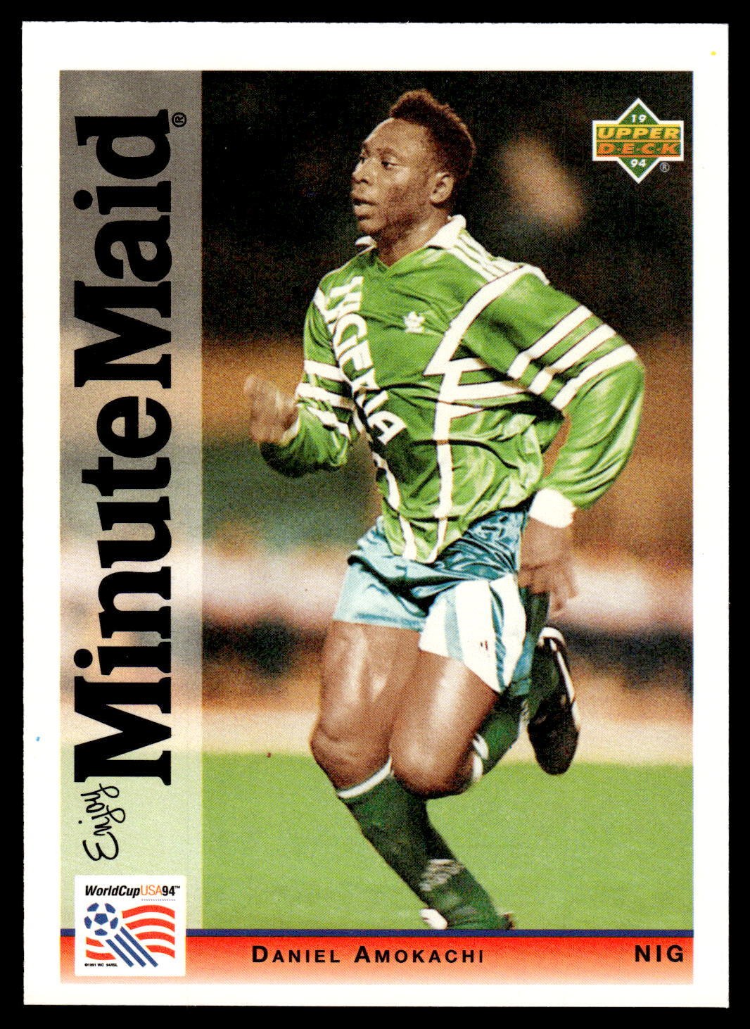 1994 Upper Deck Minute Maid World Cup #9 Daniel Amokachi
