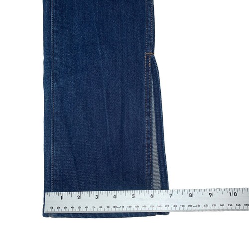 Jeans donna Something Navy taglia 26 blu denim spacchi laterali 33” cuciture interne - Foto 6 di 12