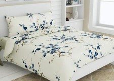 Floral Grace Bedsheet, 100 Cotton Double Bedsheet with 2 Pillow Covers