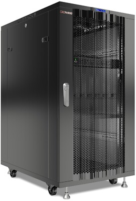 Server Rack 27U Enclosed 32-Inch Deep Cabinet Locking Networking Data Vented
