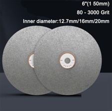 6" 150mm Diamond Coated Flat Lap Wheel Grinding Polishing Disc Disk 80-3000 Grit
