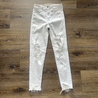 Ajio American Eagle Ripped White Jeans Distressed Skinny Jeans