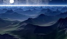 Landscape mountains night 3d abstract art nature Custom Gaming Mat Desk