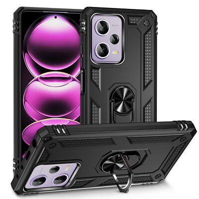 For Xiaomi Redmi Note 12 / 12 Pro Magnetic Ring Stand Case + Screen Protector
