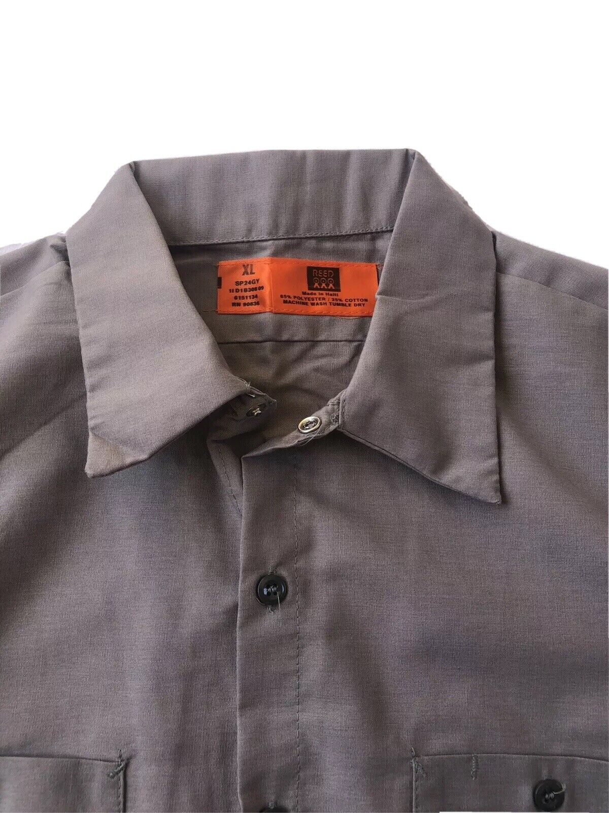 2 Work shirts Size 即納！最大半額！ Large Short Brand New #SP24GY Gray 最大88%OFFクーポン Sleeve