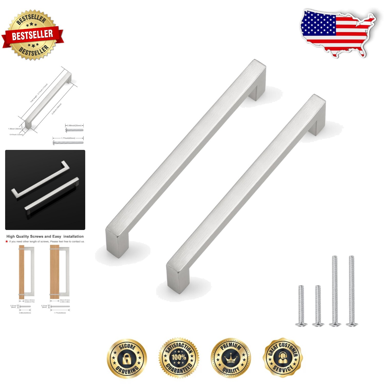 Versatile 25 Pack Stainless Steel Cabinet Pulls - Ideal for All Furniture Styles