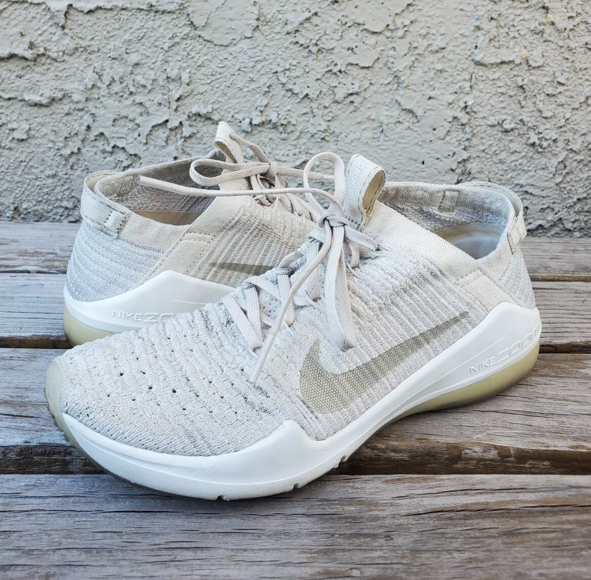 Nike Air Zoom Fearless Flyknit 2 Light Cream Traing Women&#039;s Size 6 Low |