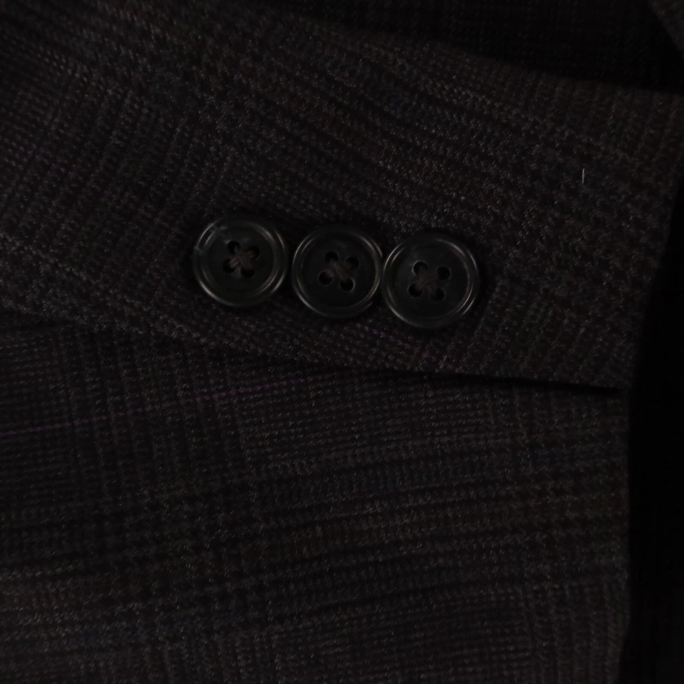 VTG Pierre Cardin Jacket M Gray Prince of Wales Check Glen 100% Wool USA 40R - Image 4 of 4