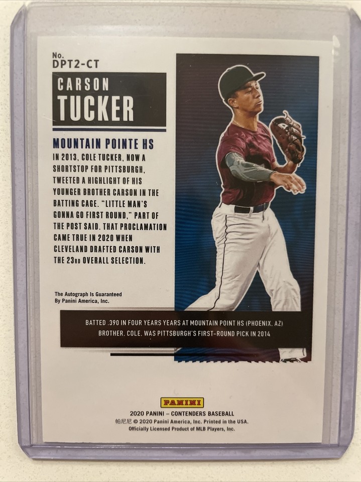 carson tucker auto. 2020 panini contenders baseball autograph | eBay