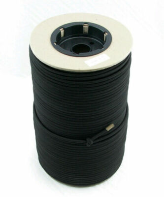 3/16'' X 1000 FT Bungee Cord Shock Cord Bungie Cord Marine Grade Made in USA! BLK