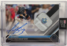 Luis Arraez 4/11/2023 Topps Now MLB GU Base Relic Autograph Auto#d 57/99 MARLINS