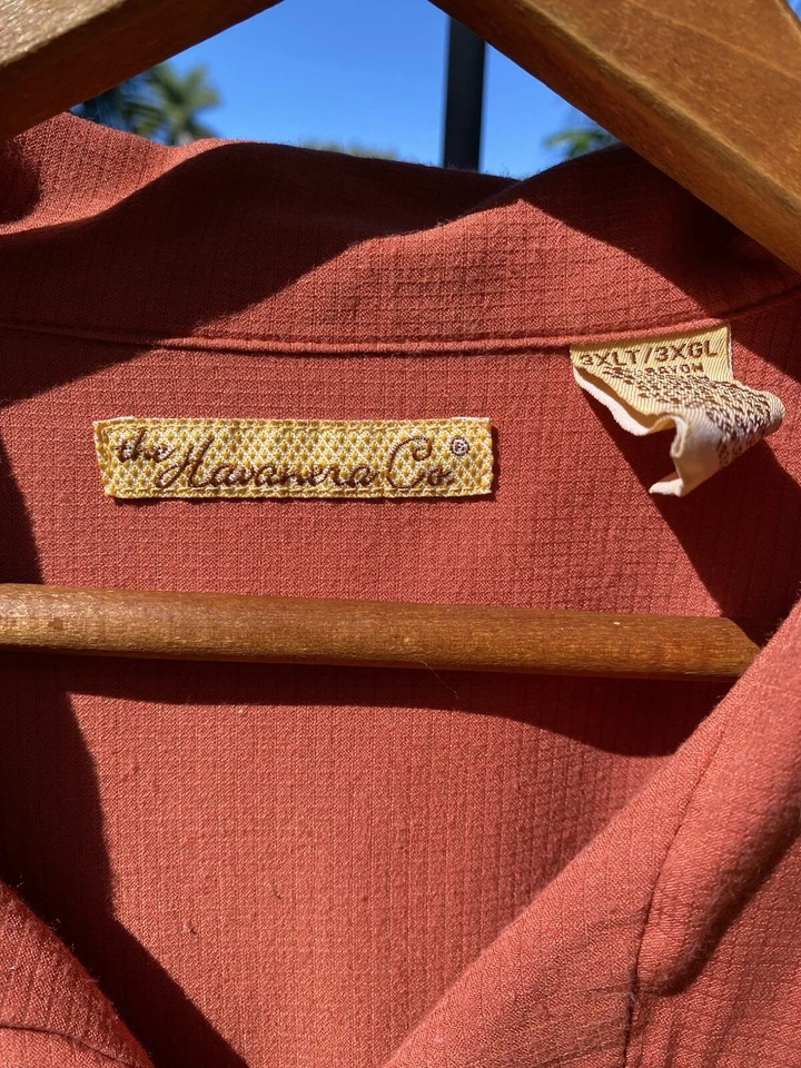 Camisa Havanera Co Para Hombres 3XLT Bordada con Botones Bolos Nota de Música Azul Foto 4 de 4