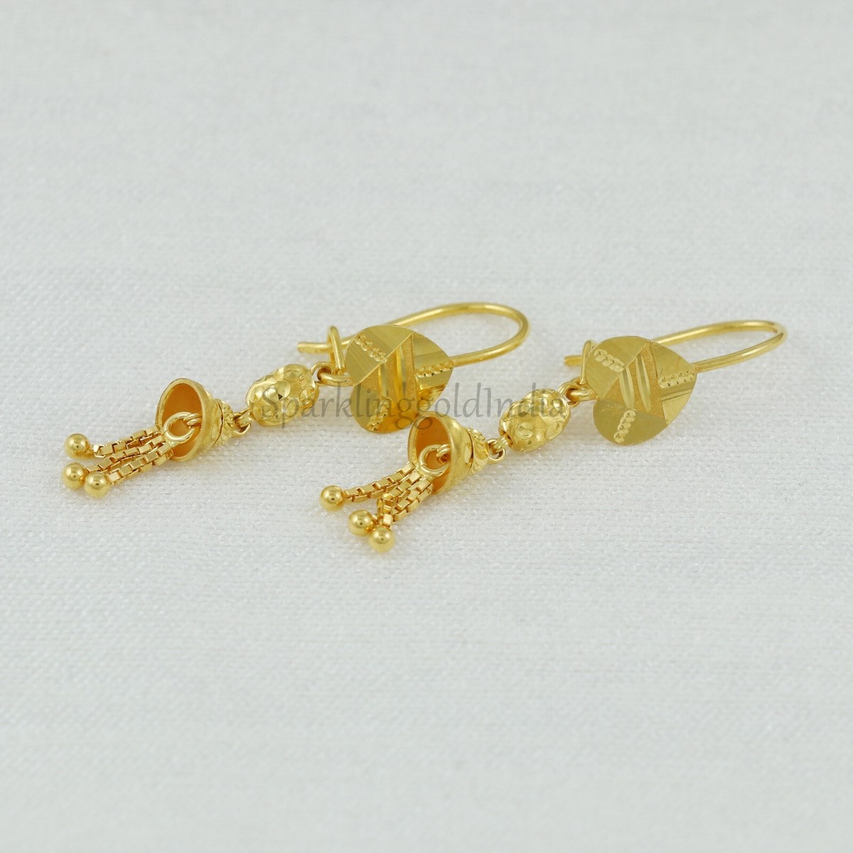 Dangle Drop 22k gold earring 22k916 yellow gold dangle drop
