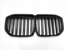 Gloss Black Blackout Bumper Hood Double slats Grille Grill For 19-22 BMW G07 X7