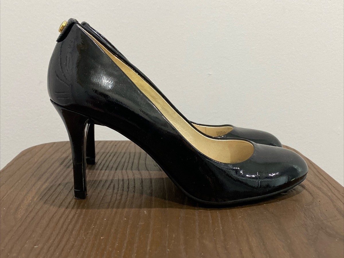 Michael Kors Black Gold Pumps Xenia Leather Platform Pump Michael