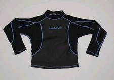 Dakine Hawaii Rash Guard LS Lg Women's Blk Gry Blue 34" X 21" X 20"
