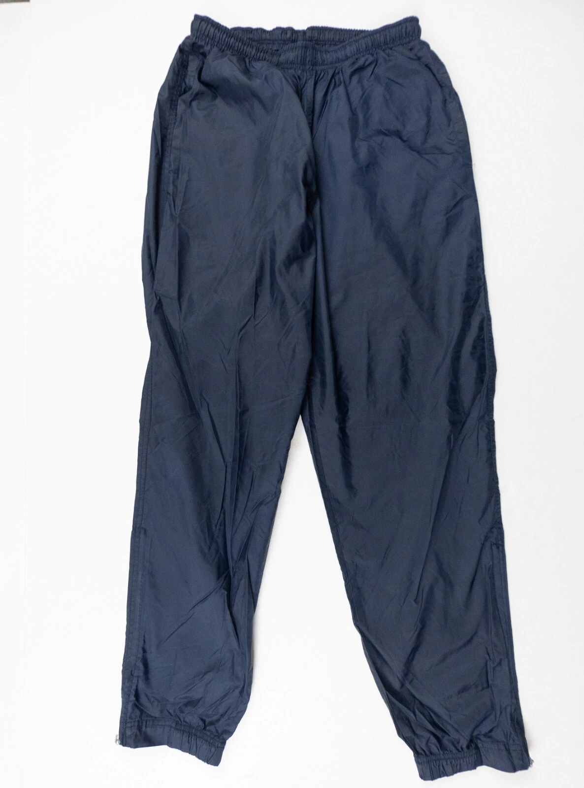 Vintage Nike Pants Mens Medium Blue Windbreaker Nylon Adult Casual Swoosh Y2K