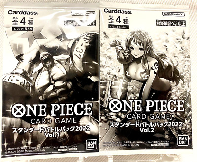 シングルカード Unopened Pack ONE PIECE CARD GAME ROUND1 2 ONE PIECE Card Game Standard Battle Pack vol.1 & vol.2 Pack Sealed