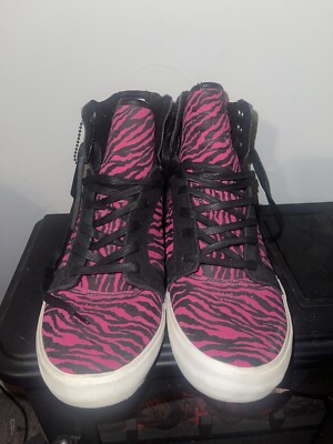 Muska Sky top  Black Magenta Zebra Stripes 