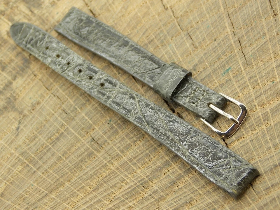 Vintage Usado Wittnauer Pulseira de Relógio de Couro com Fivela de Tom Prata 10mm Feminino - Imagem 3 de 4