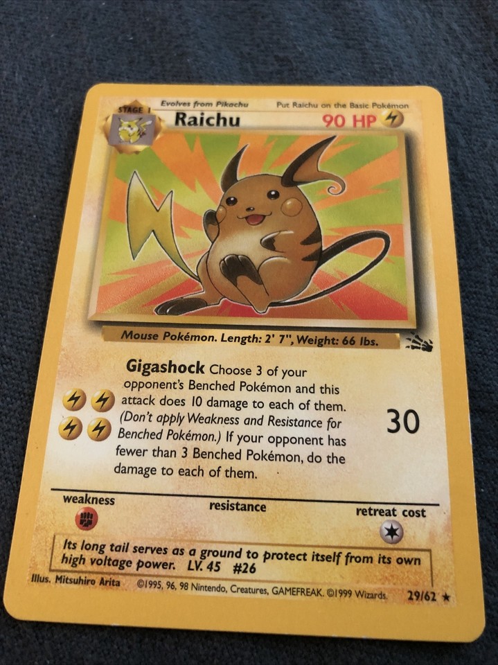 Raichu Pokemon Card 1995 Price