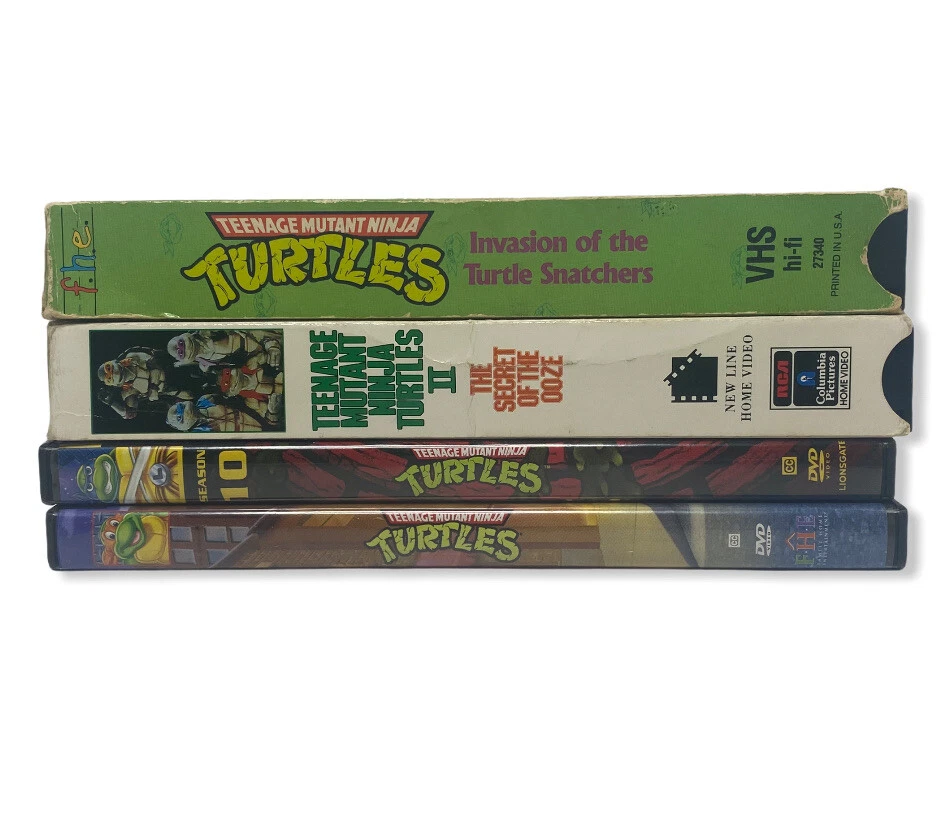 VTG Lot of 4 Teenage Mutant Ninja Turtles VHS Tapes DVDs TMNT 1987-92 Movie  - Image 3 of 4
